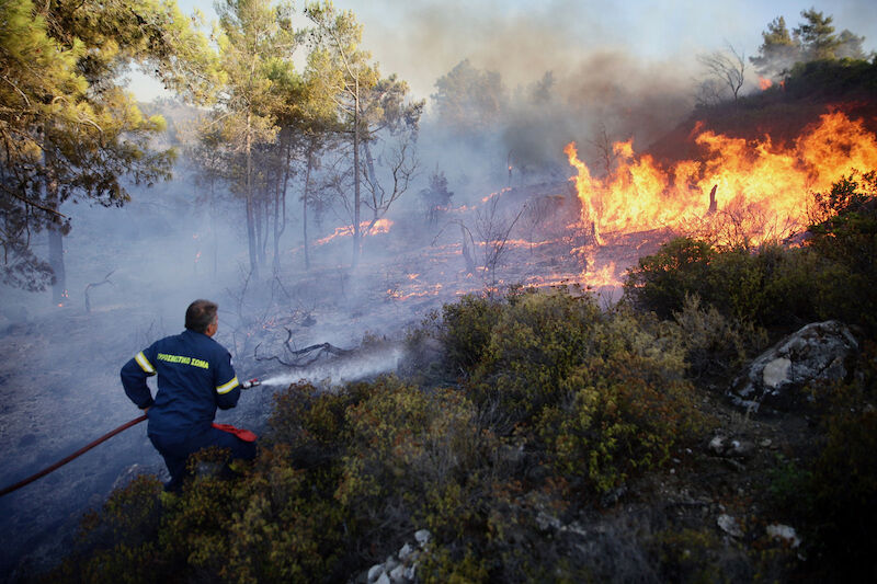 La ola de calor propaga casi 80 incendios en Grecia, entre las noticias de este lunes